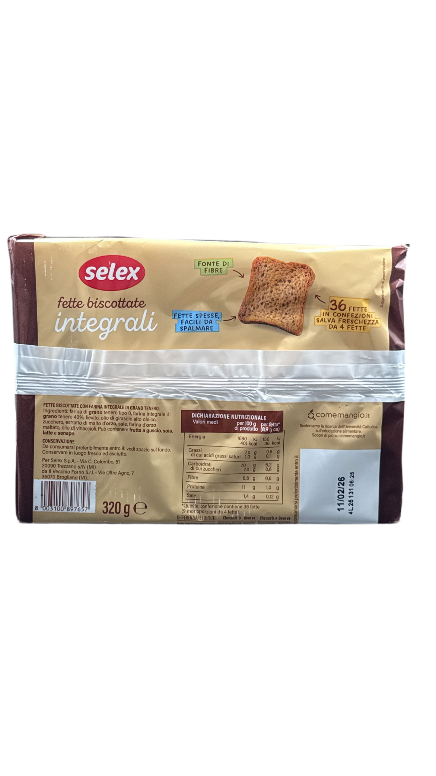 Selex fette biscottate integrali (4x 80g)