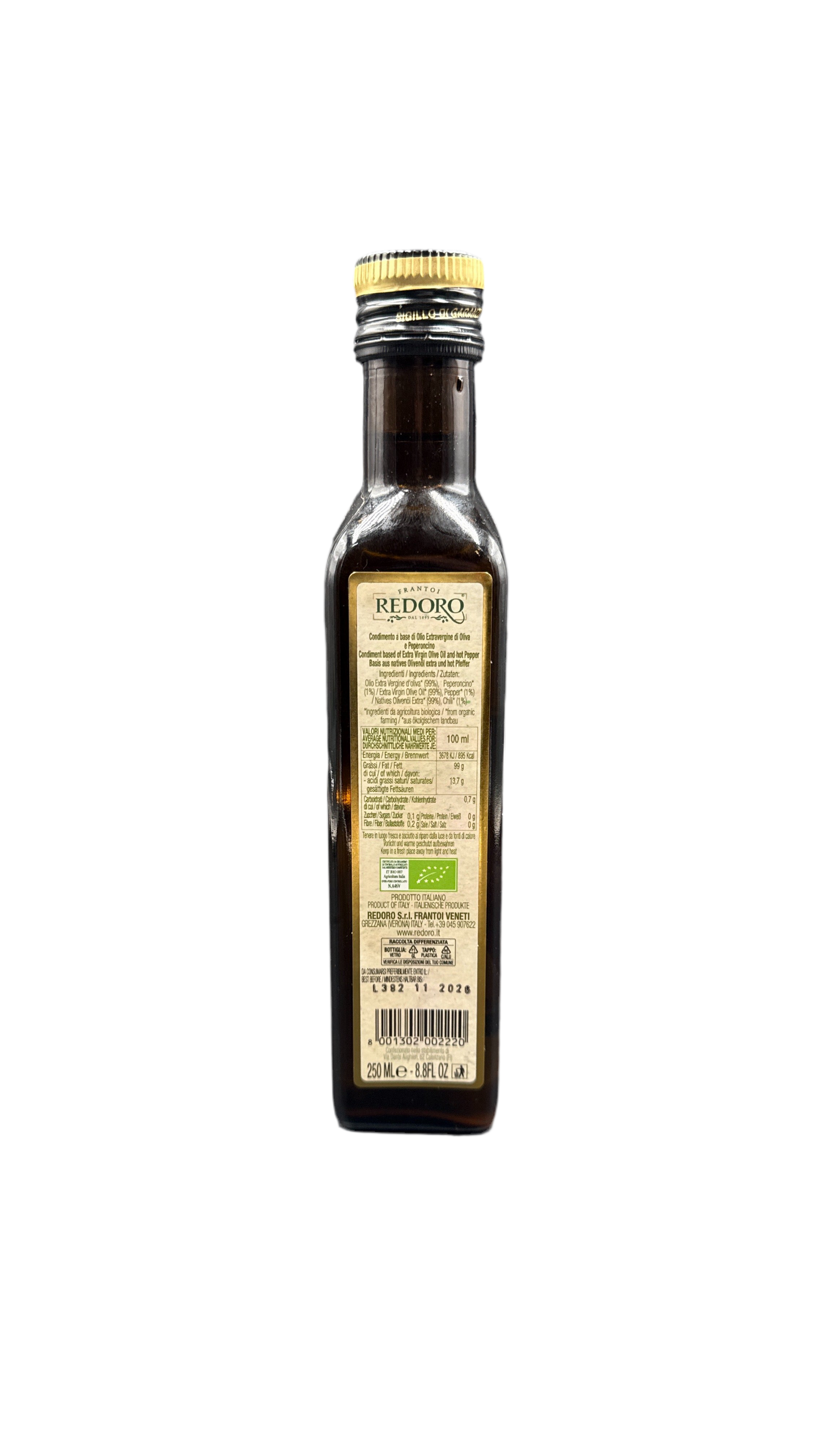 Redoro Olio e Peperoncino Bio - 250ml