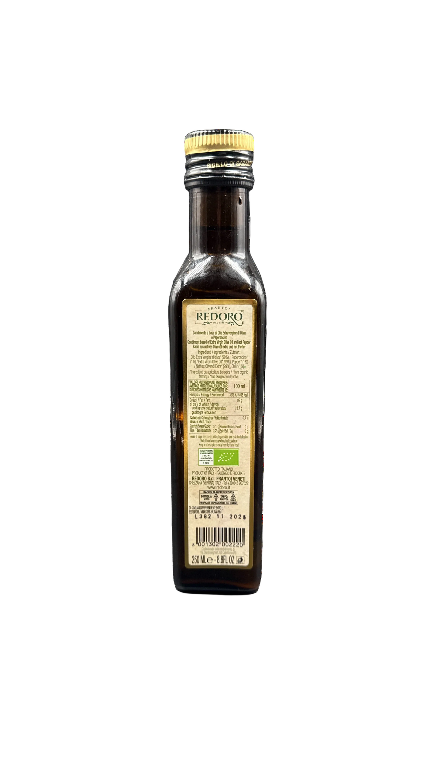 Redoro Olio e Peperoncino Bio - 250ml