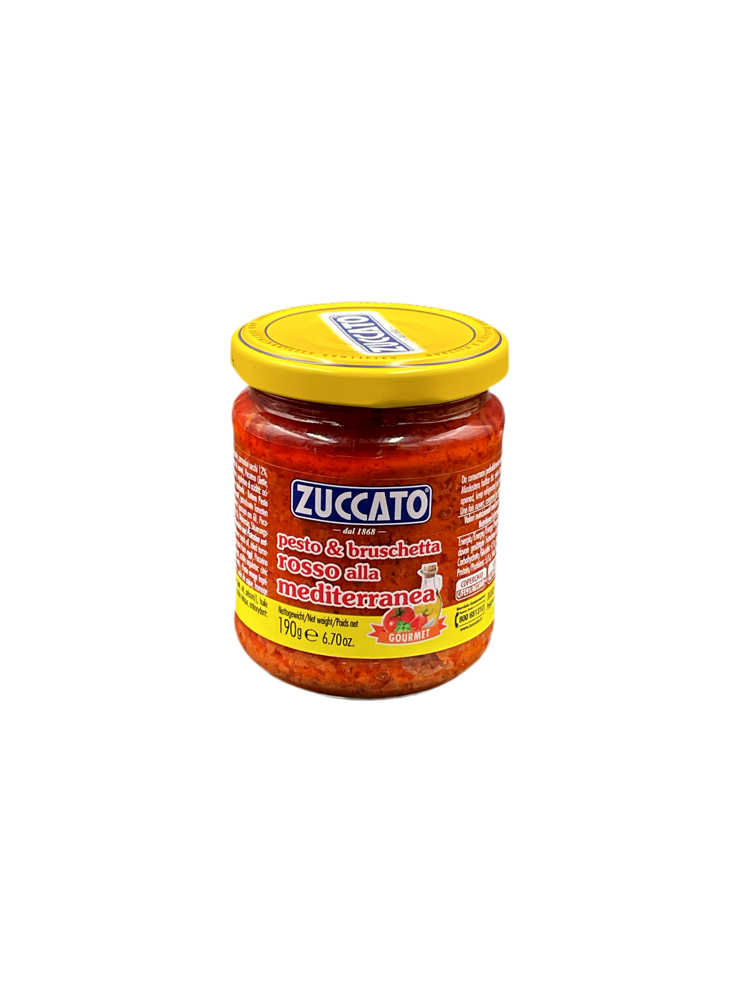 Zuccato Pesto & Bruschetta Rosso alla Mediterranea - 190g