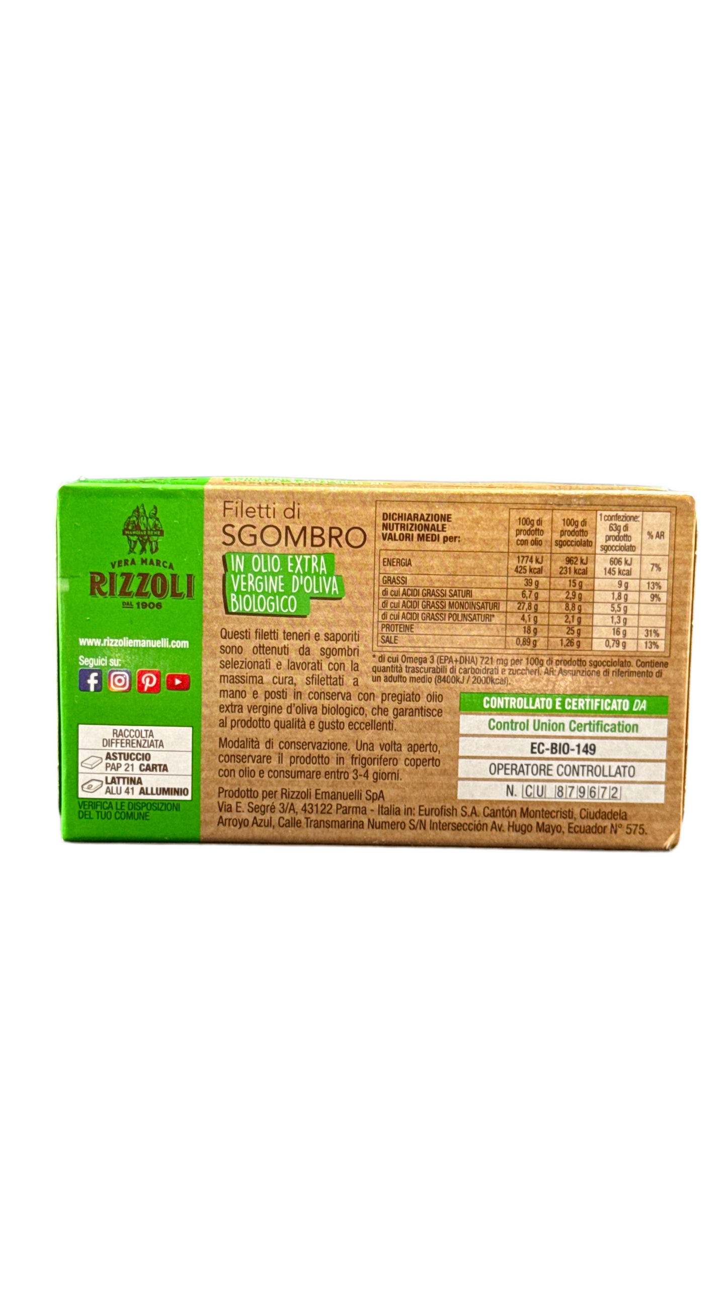 Rizzoli Filetti di Sgombro - 90g