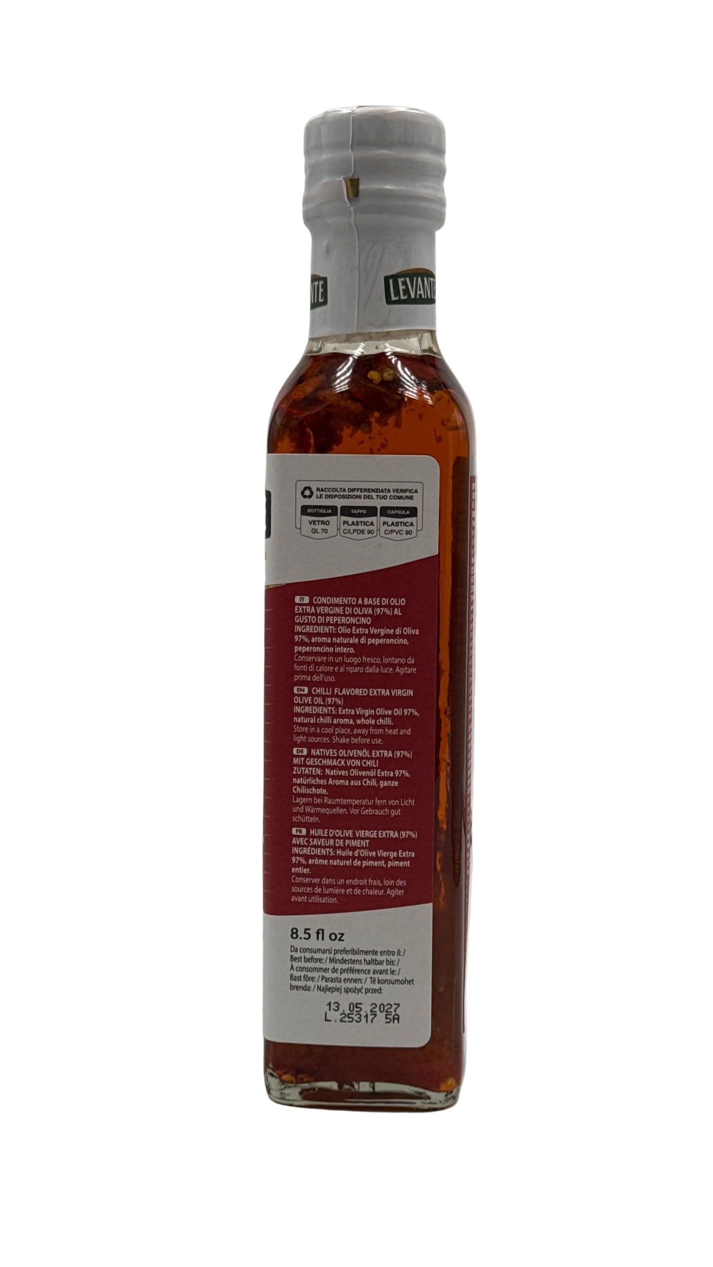 Levante Olio extra vergine d`oliva al peperoncino (250ml)