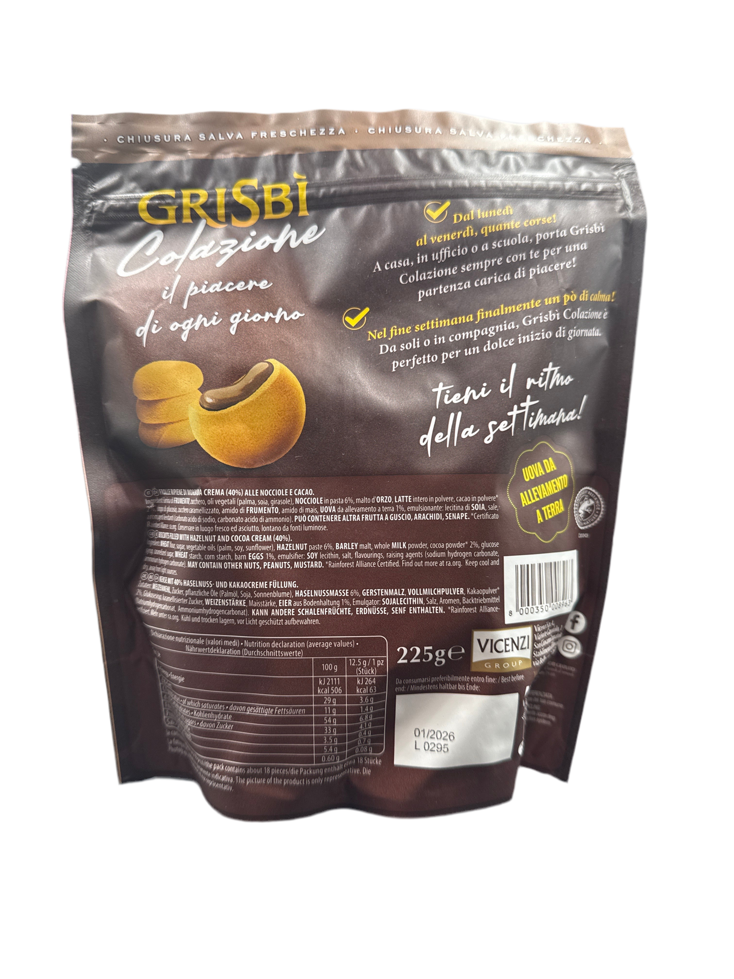 Grisbi Colazione nocciole e cacao - 250g