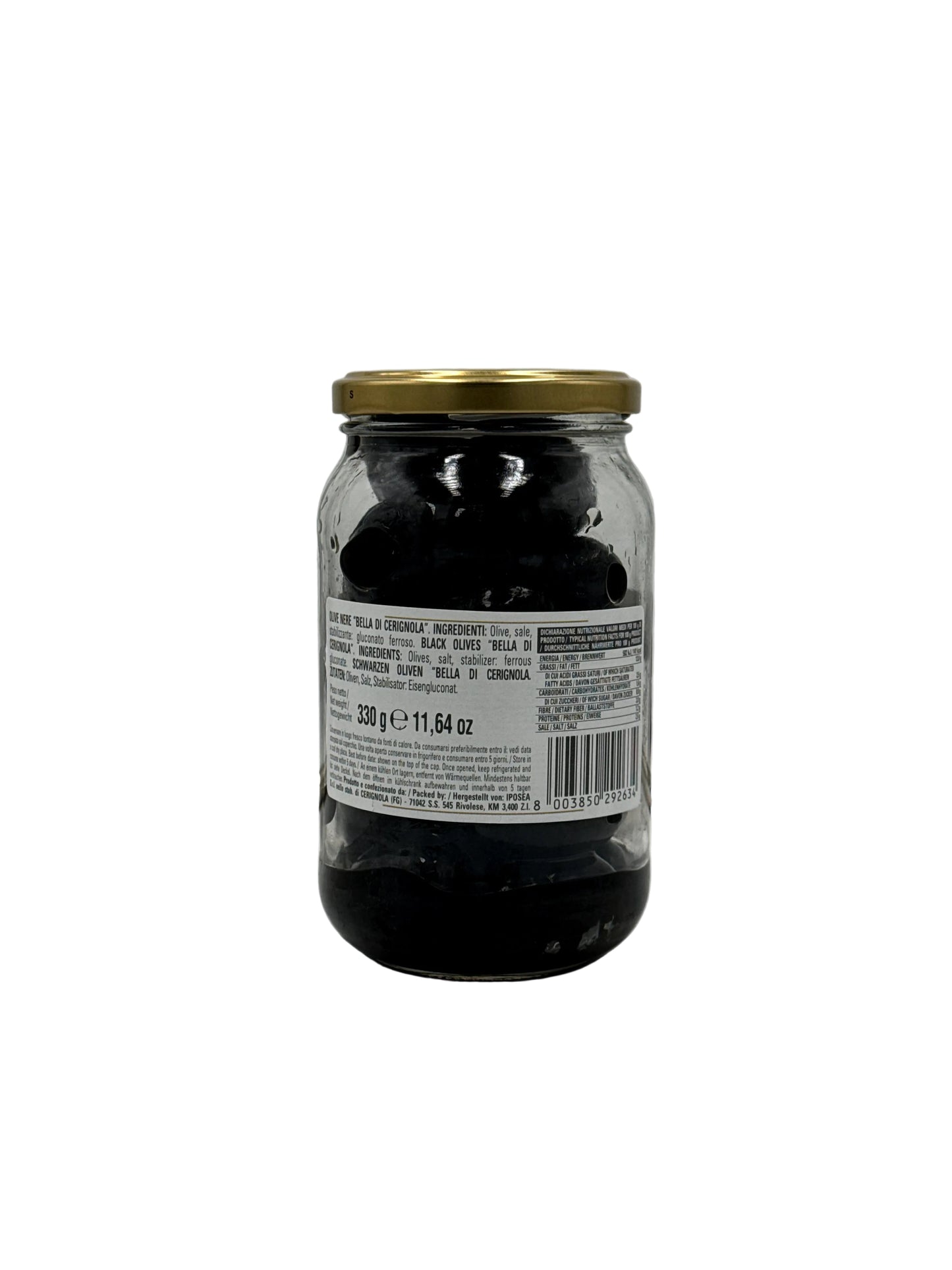 Olive Nere Bella di Cerignola - Iposea (330g)