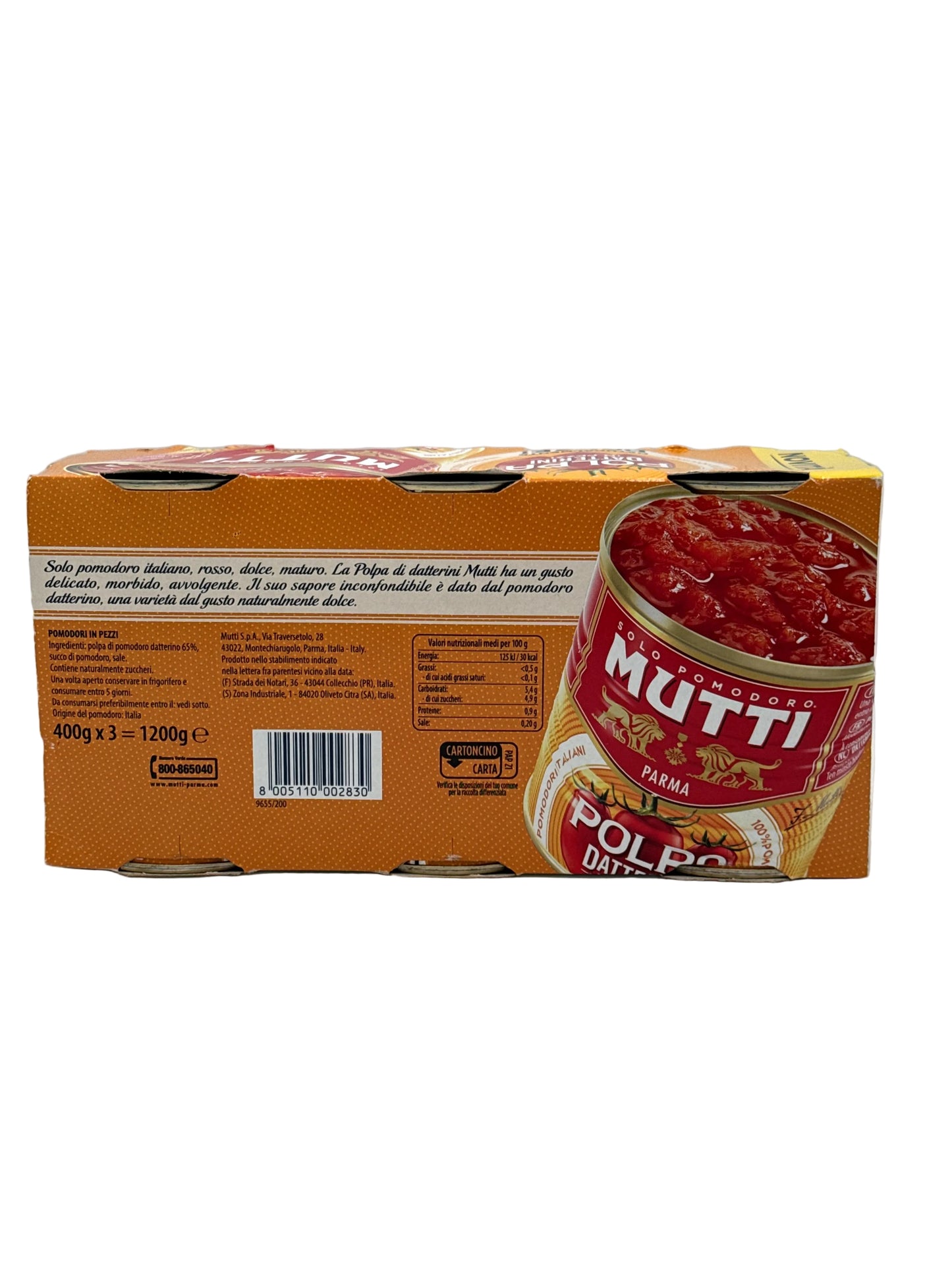 Polpa datterini in Pezzi - Mutti (3x400g)